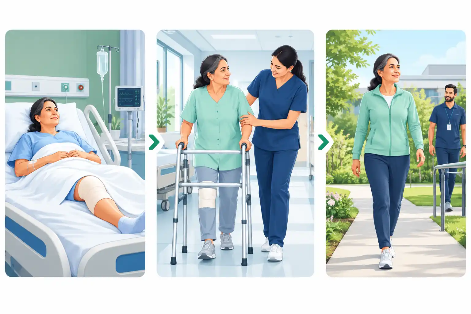Knee replacement cost in India — patient recovery timeline after surgery