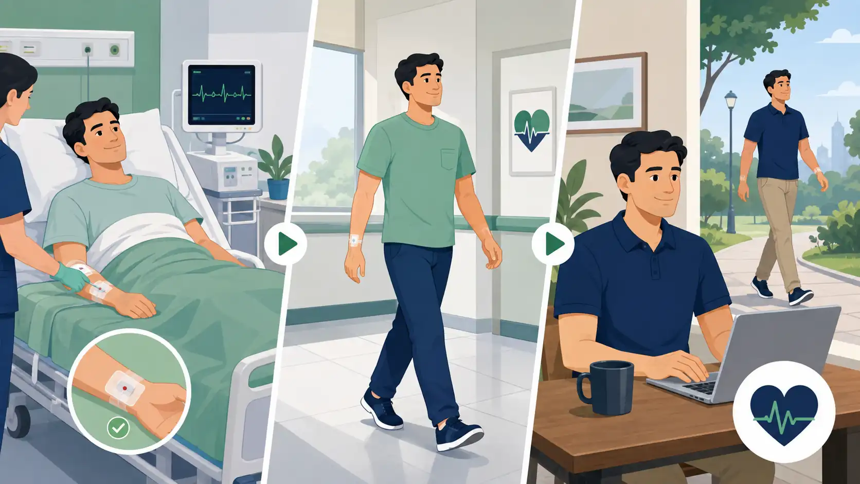 Patient recovery timeline after coronary angioplasty and stent procedure in India