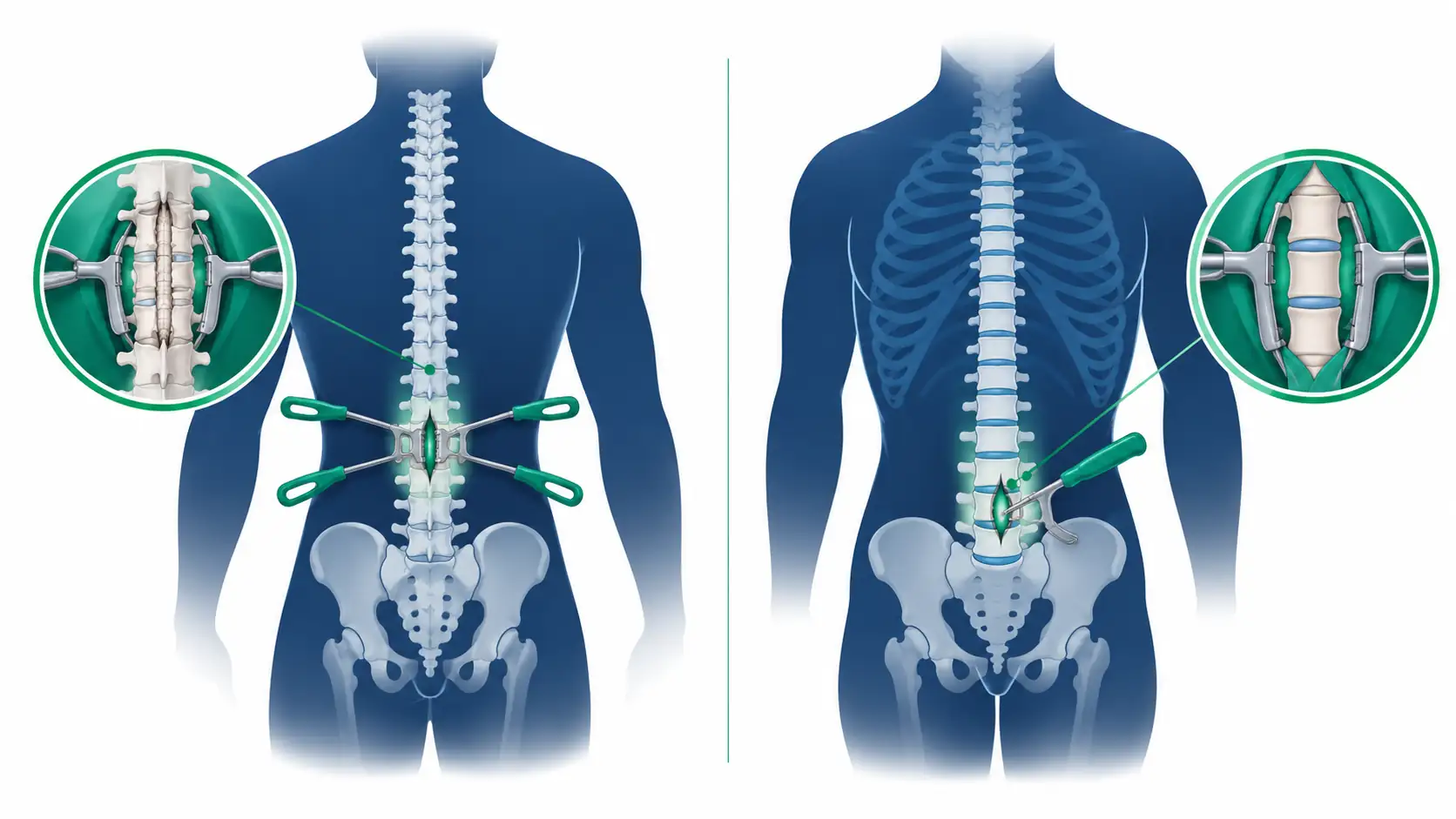 Comparison of posterior, anterior and minimally invasive spine fusion surgery techniques
