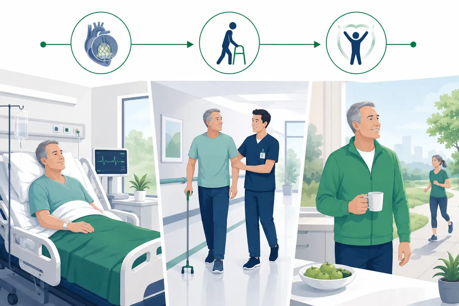 Patient recovery timeline after TAVR TAVI procedure in India