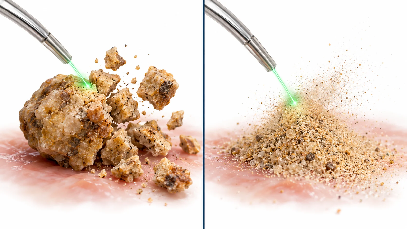 Comparison of laser dusting and fragmentation techniques for kidney stone removal