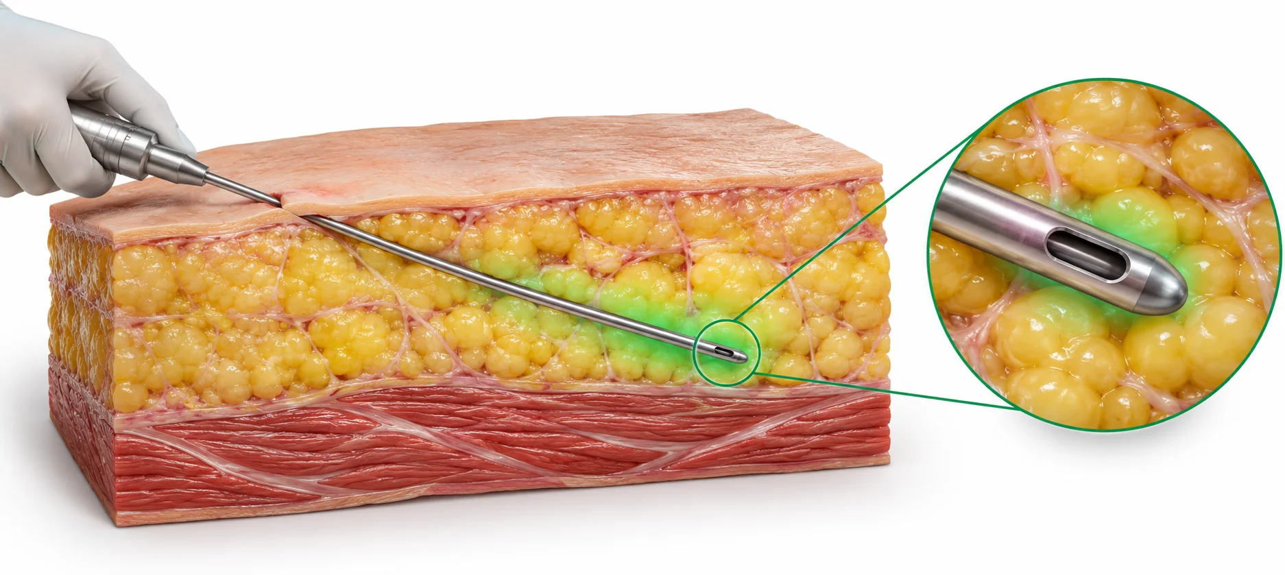 Liposuction cost in India illustration showing precise fat removal and body contouring