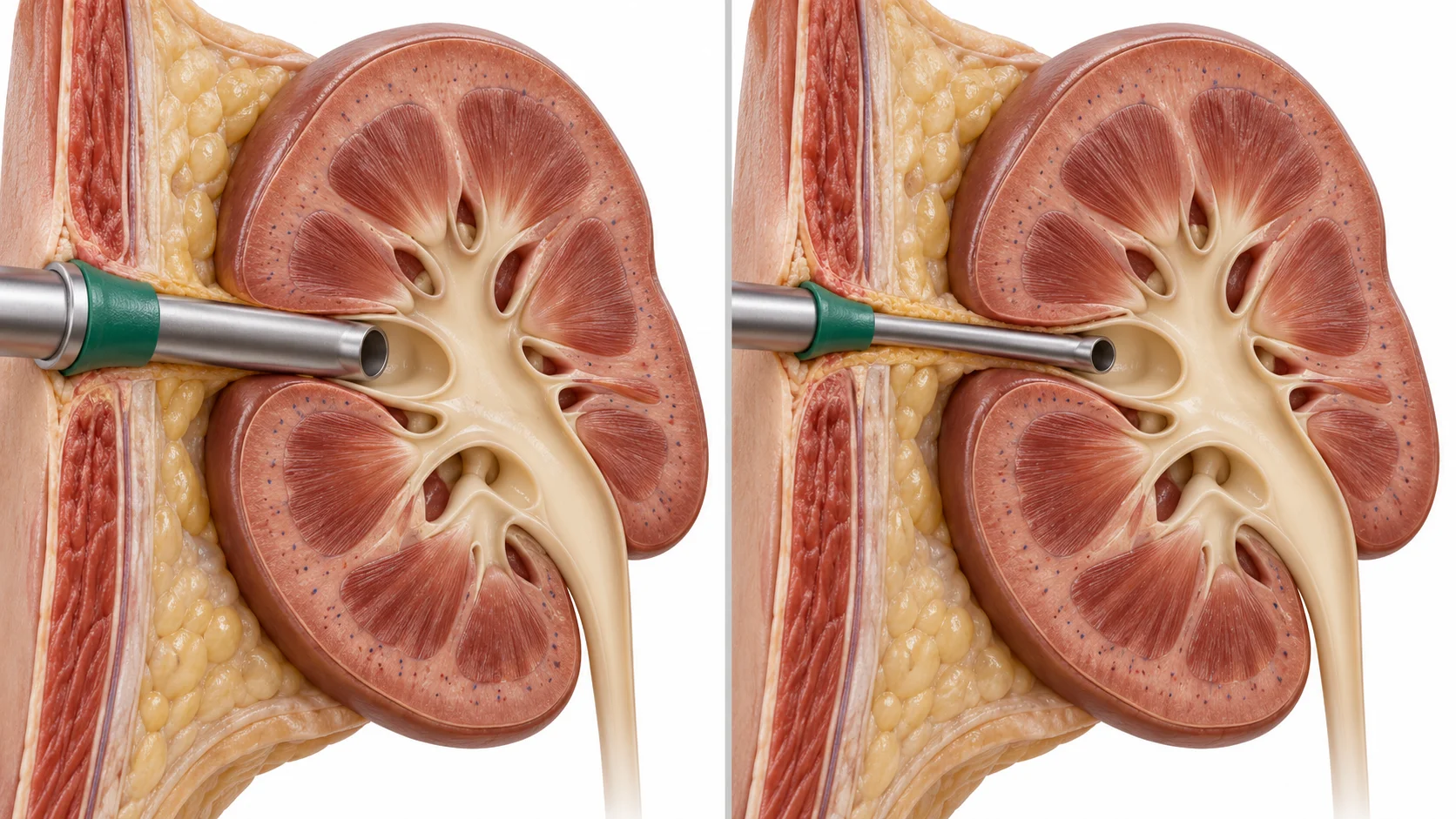 Comparison of standard PCNL and mini-PCNL tube diameter and recovery