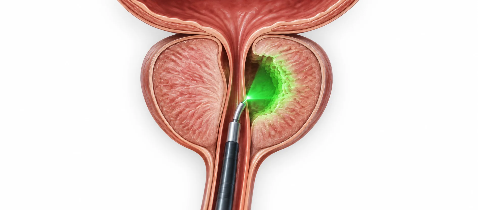 Prostate surgery cost in India illustration showing endoscopic treatment for an enlarged prostate